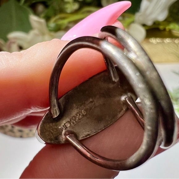 Vintage Handmade Huge Genuine Turquoise Ring 925 Sterling Silver Bezel Set - Picture 10 of 15